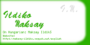 ildiko maksay business card